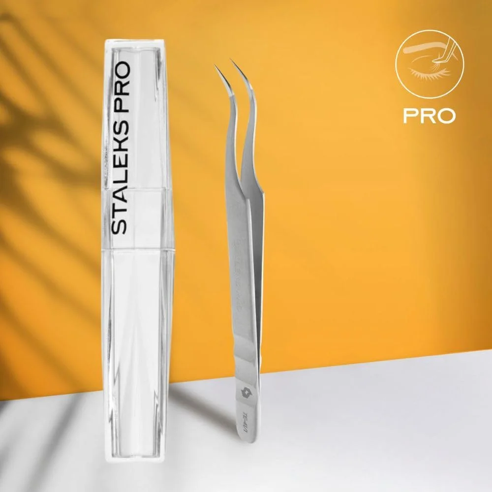 موچین حرفه ای خمیده استالکس پرو برای اکستنشن مژه، مدل سازی حجم، فولاد ضد زنگ Expert 41/1 موچین حرفه ای خمیده استالکس پرو برای اکستنشن مژه، مدل سازی حجم، فولاد ضد زنگ Expert 41/1