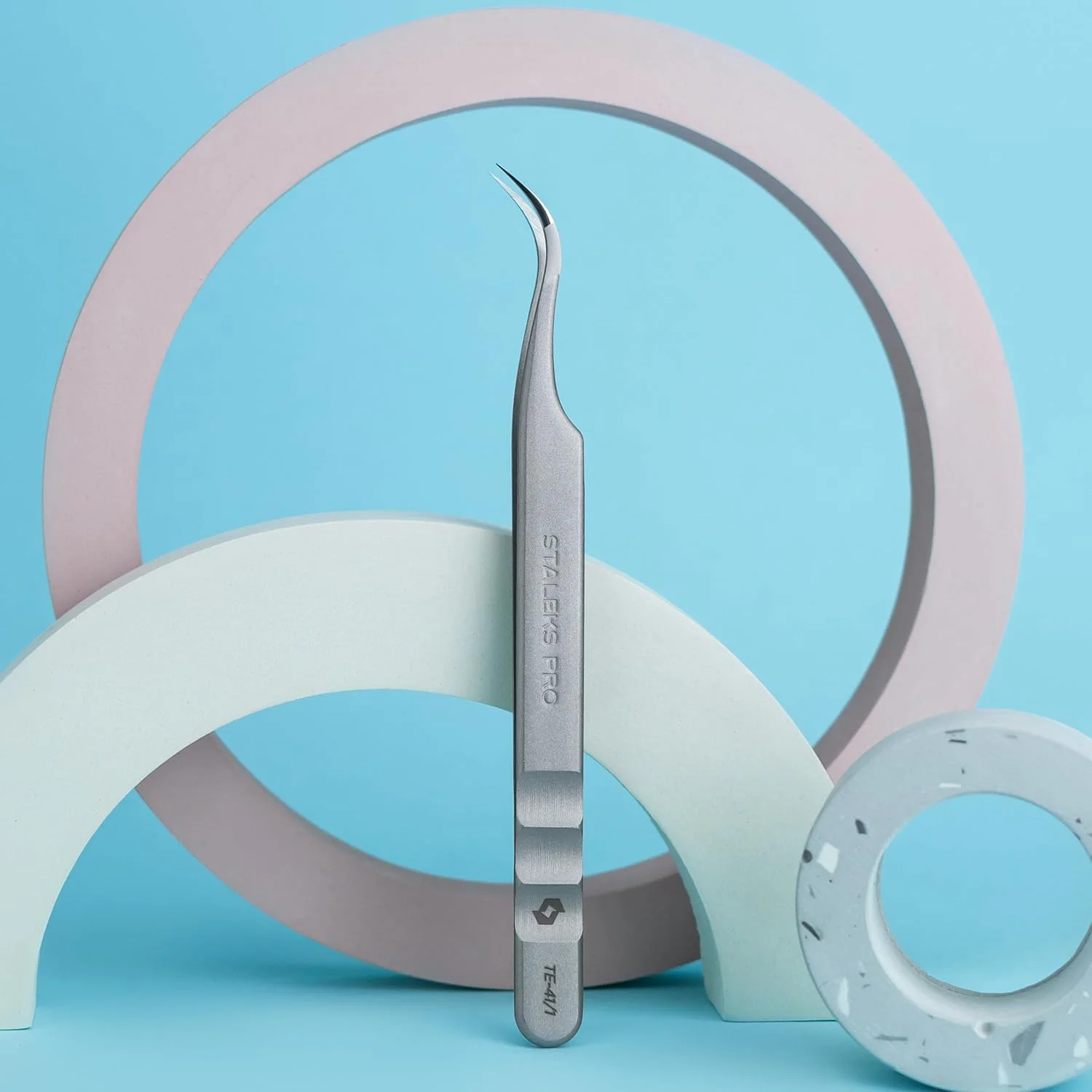 موچین حرفه ای خمیده استالکس پرو برای اکستنشن مژه، مدل سازی حجم، فولاد ضد زنگ Expert 41/1 موچین حرفه ای خمیده استالکس پرو برای اکستنشن مژه، مدل سازی حجم، فولاد ضد زنگ Expert 41/1