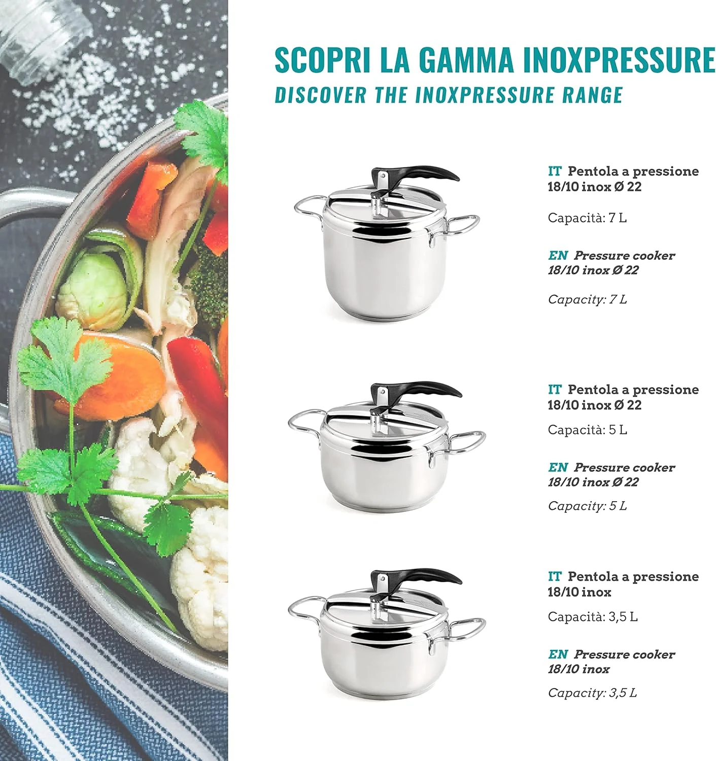 زودپز استیل اینوکسپران 23 سانتی متری