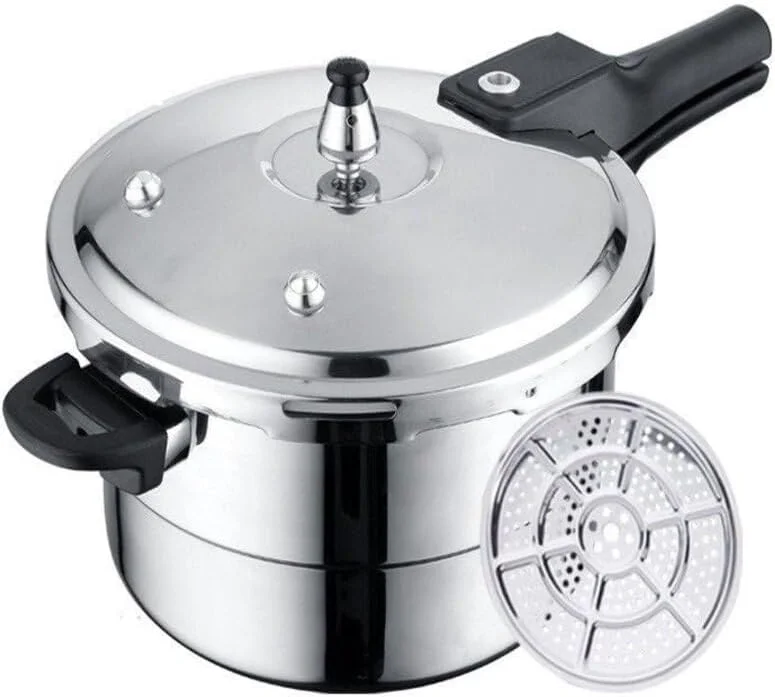 زودپز آلومینیومی آلیاژی شوکا با پایه القایی 11 لیتری، درب، دسته و سوپاپ اطمینان، زودپز نچسب، زودپز چند منظوره، کیک پز، بخارپز (PC-PC28 (11L))