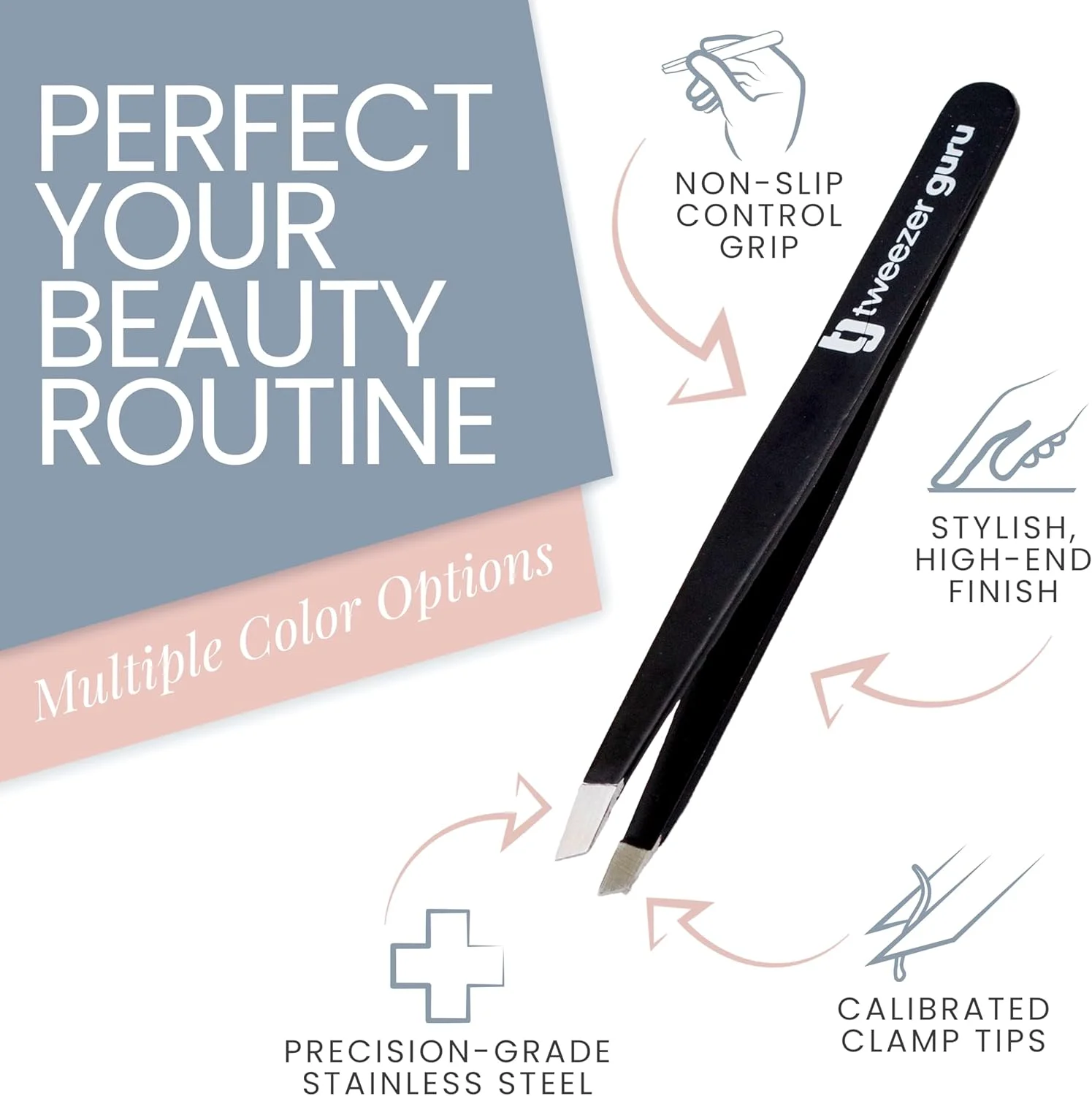 موچین زنانه Tweezer Guru - موچین های دقیق نوک تیز و اریب برای برداشتن موهای ابرو و زیر پوستی - موچین جوش سرسیاه و خار با نوک سوزنی تیز برای کندن مو (مشکی) موچین زنانه Tweezer Guru - موچین های دقیق نوک تیز و اریب برای برداشتن موهای ابرو و زیر پوستی - موچین جوش سرسیاه و خار با نوک سوزنی تیز برای کندن مو (مشکی)