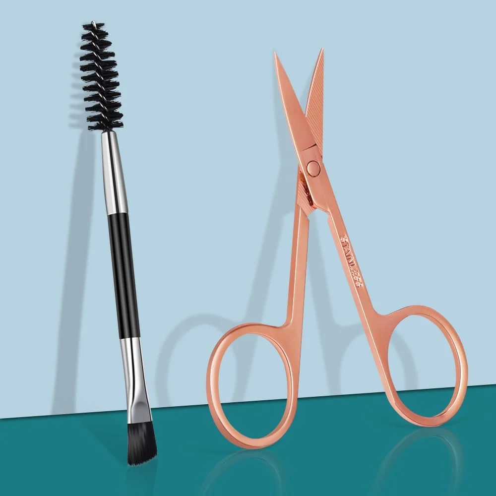 موچین زنانه TsMADDTs برای موهای صورت - ست موچین دقیق با کیف مسافرتی - استیل ضد زنگ با قیچی و آینه موچین زنانه TsMADDTs برای موهای صورت - ست موچین دقیق با کیف مسافرتی - استیل ضد زنگ با قیچی و آینه