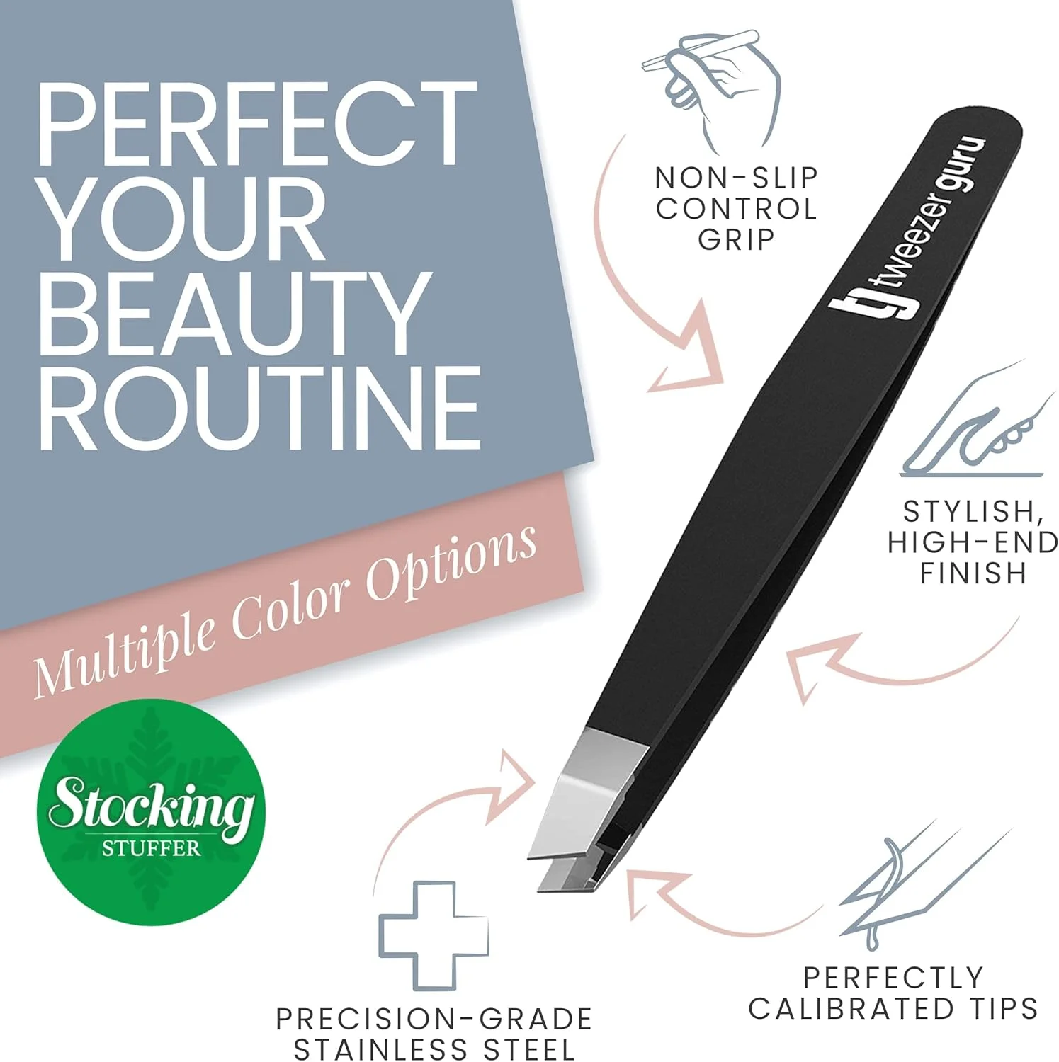 موچین ابرو Tweezer Guru - یک عدد موچین ابرو نوک مورب حرفه ای استیل ضد زنگ برای زنان و مردان - دقت عالی در برداشتن موهای ابرو، صورت و موهای زیر پوستی (صورتی کلاسیک) موچین ابرو Tweezer Guru - یک عدد موچین ابرو نوک مورب حرفه ای استیل ضد زنگ برای زنان و مردان - دقت عالی در برداشتن موهای ابرو، صورت و موهای زیر پوستی (صورتی کلاسیک)