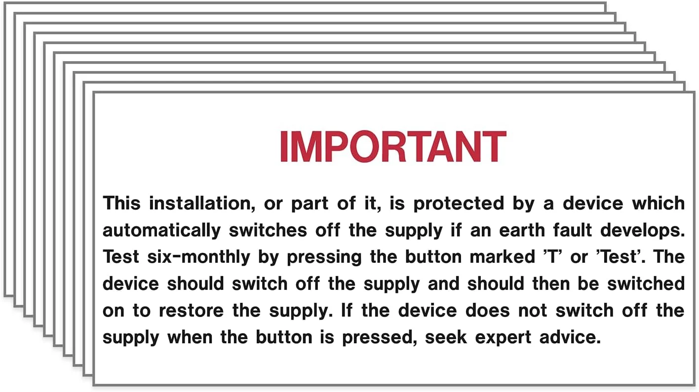 برچسب های هشدار دهنده iSigns (برچسب تست RCD) بسته 10 عددی برچسب تست RCD، 100x75 میلی متر، برچسب های ایمنی الکتریکی وینیل خود چسب، مطابق با استانداردهای HSE بریتانیا برچسب های هشدار دهنده iSigns (برچسب تست RCD) بسته 10 عددی برچسب تست RCD، 100x75 میلی متر، برچسب های ایمنی الکتریکی وینیل خود چسب، مطابق با استانداردهای HSE بریتانیا