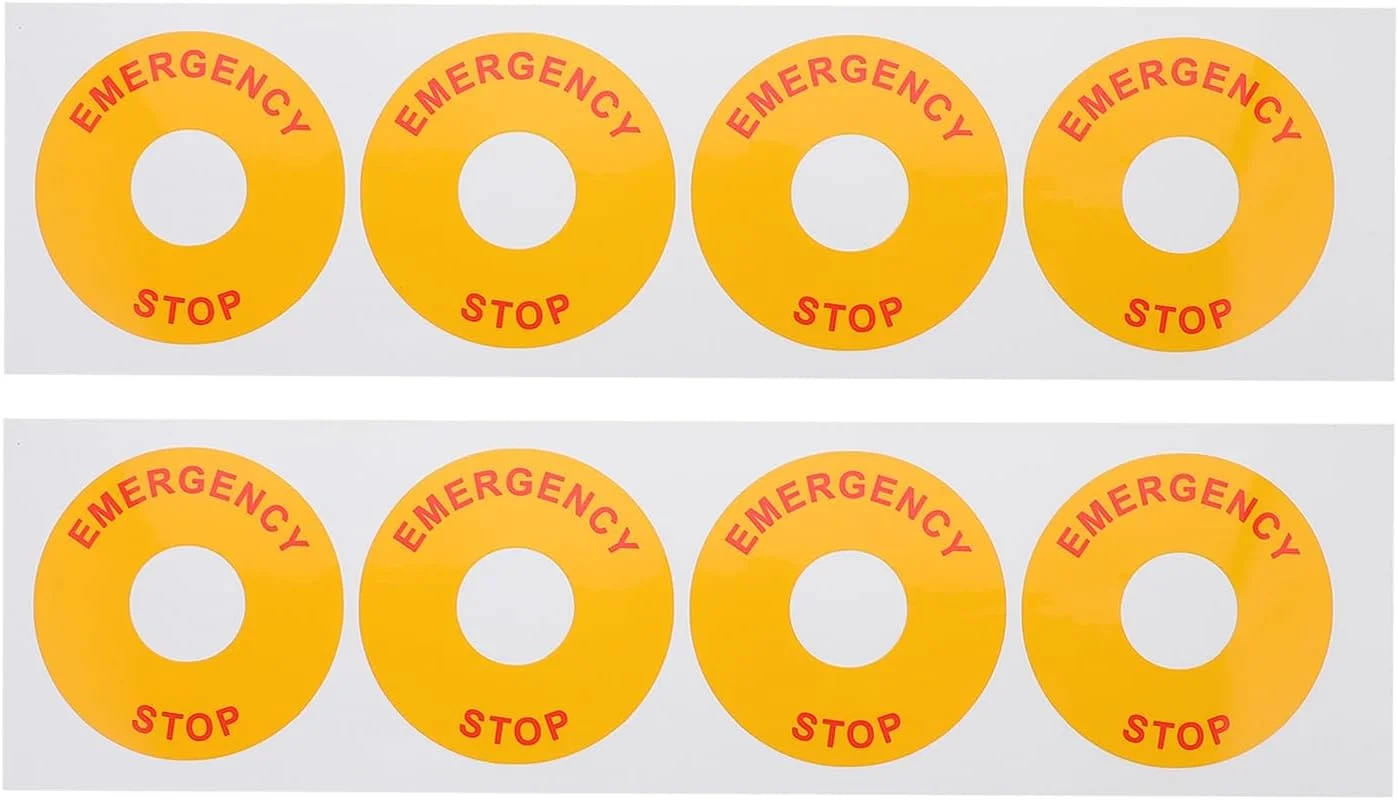 آی پلاس مایل 8 عدد برچسب علامت هشدار توقف اضطراری تجهیزات، برچسب احتیاط توقف اضطراری، برچسب علامت هشدار ایمنی آی پلاس مایل 8 عدد برچسب علامت هشدار توقف اضطراری تجهیزات، برچسب احتیاط توقف اضطراری، برچسب علامت هشدار ایمنی