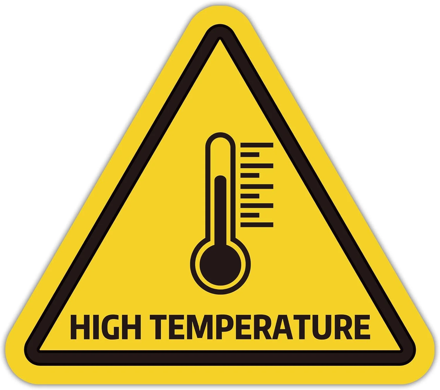 برچسب ایمنی مثلثی زرد رنگ LUHIMO، مناسب برای تجهیزات تولید علامت درجه حرارت بالا، برچسب وینیل خود چسب، علائم هشدار ایمنی کارگاه برچسب ایمنی مثلثی زرد رنگ LUHIMO، مناسب برای تجهیزات تولید علامت درجه حرارت بالا، برچسب وینیل خود چسب، علائم هشدار ایمنی کارگاه