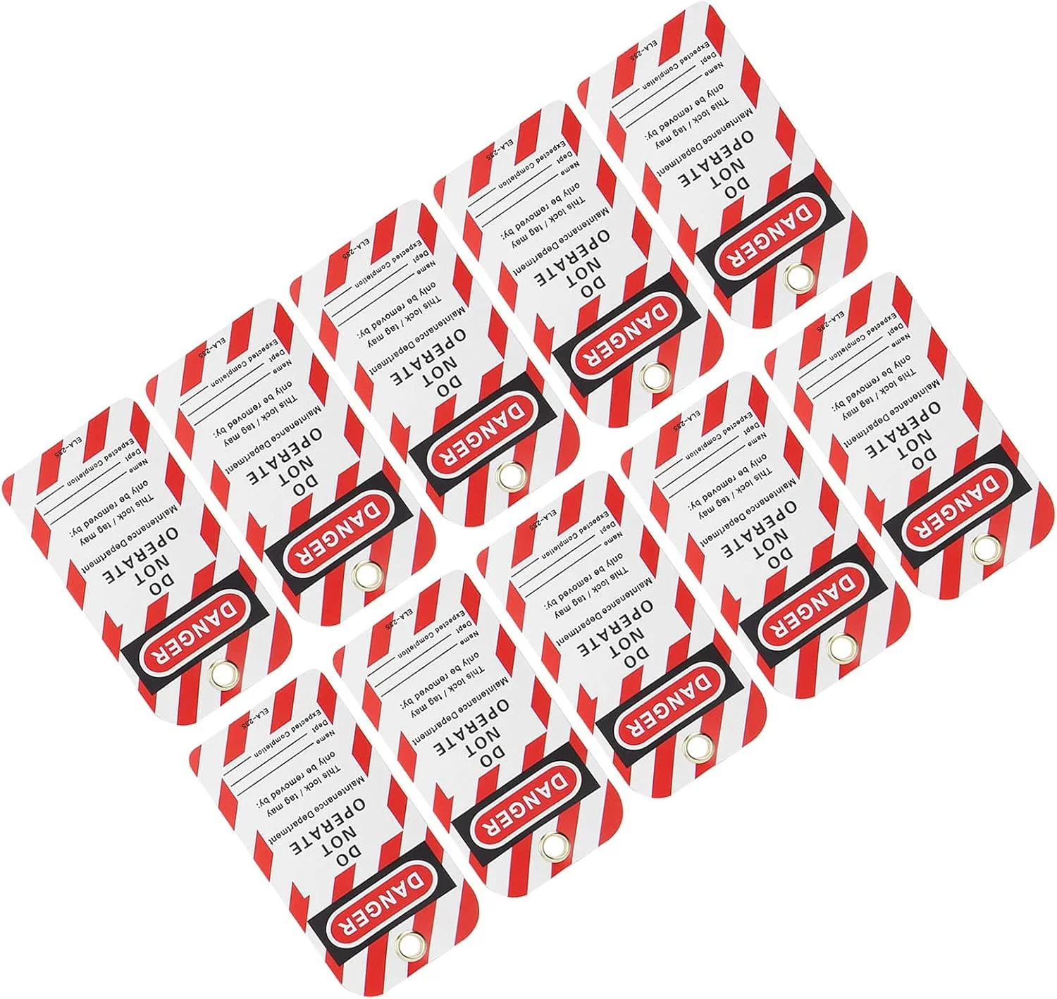 برچسب هشدار ایمنی قفل‌گذاری Jectse، برچسب بادوام PVC برای جلو/پشت تجهیزات، 10 عدد برای برق/اپراتورها