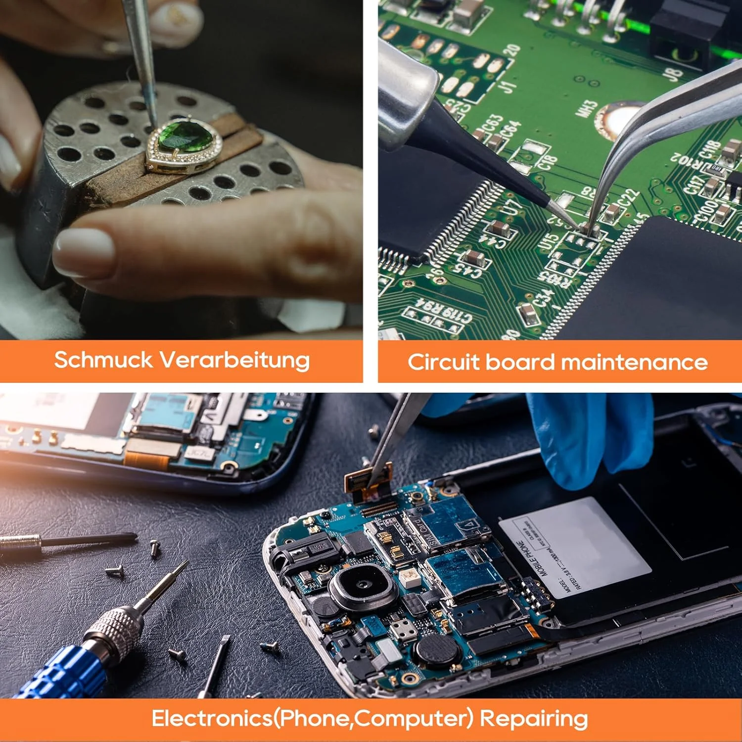 موچین دقیق TOWOT، موچین نوک تیز استیل ضد زنگ برای صنایع دستی، الکترونیک، لحیم کاری، کارهای تجربی، جواهرسازی، موچین صنعتی غیر مغناطیسی موچین دقیق TOWOT، موچین نوک تیز استیل ضد زنگ برای صنایع دستی، الکترونیک، لحیم کاری، کارهای تجربی، جواهرسازی، موچین صنعتی غیر مغناطیسی