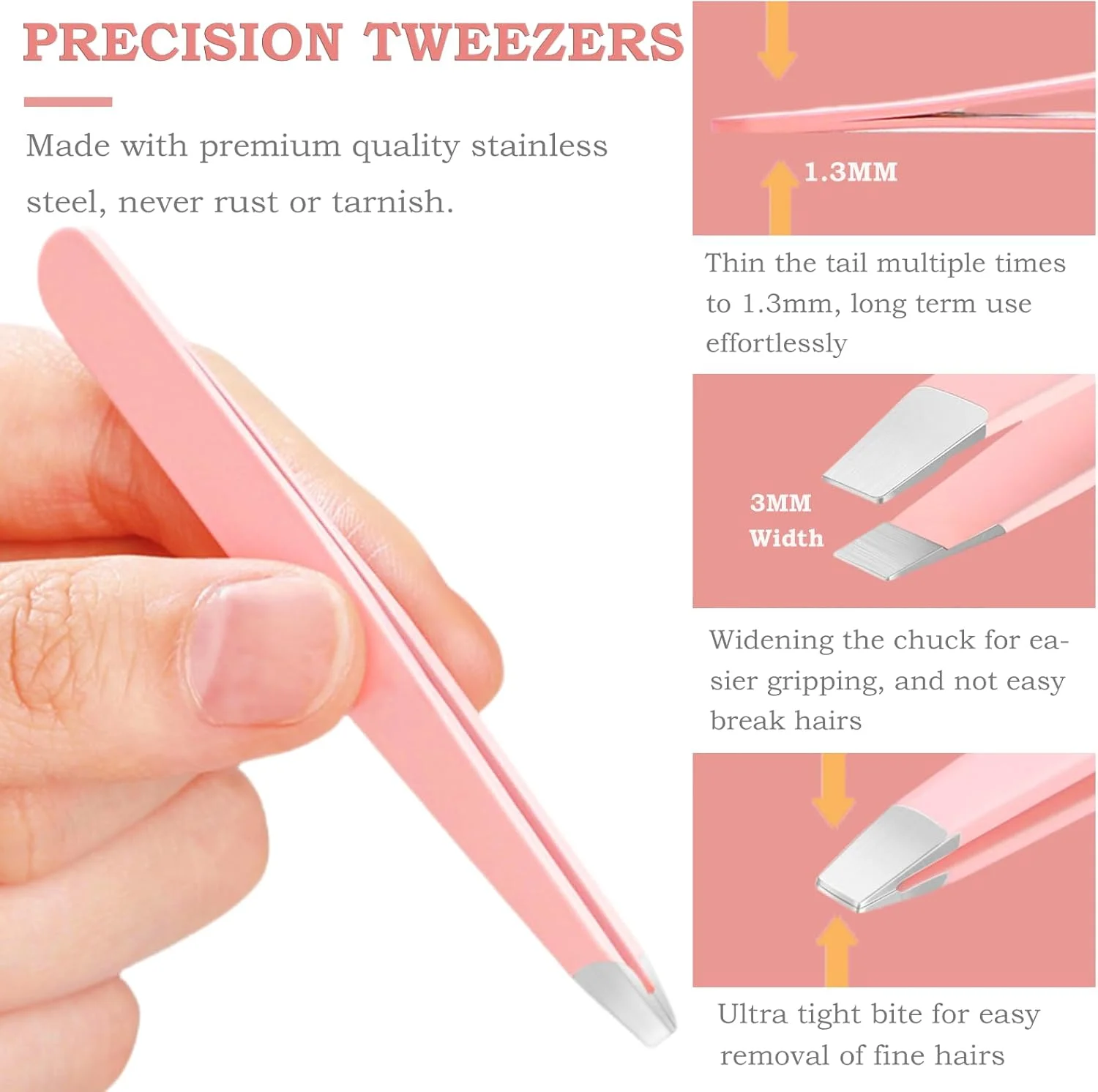 ست موچین برای اصلاح صورت و برداشتن موهای زائد بانوان، ست 8 عددی موچین ابرو دقیق با نوک های اریب و تیز، مناسب برای برداشتن موهای زیر پوستی آقایان (صورتی) ست موچین برای اصلاح صورت و برداشتن موهای زائد بانوان، ست 8 عددی موچین ابرو دقیق با نوک های اریب و تیز، مناسب برای برداشتن موهای زیر پوستی آقایان (صورتی)