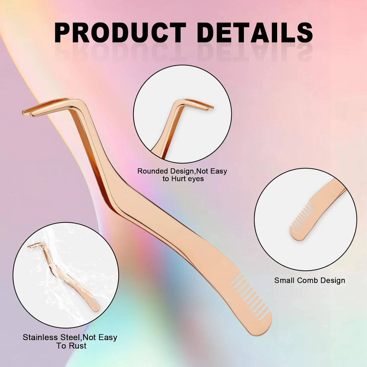 ست موچین مژه 2 عددی، موچین اکستنشن مژه استیل ضد زنگ با شانه، ابزار کاربرد مژه مصنوعی برای دختران، زنان، مبتدیان و آرایشگران (نقره ای، طلایی) ست موچین مژه 2 عددی، موچین اکستنشن مژه استیل ضد زنگ با شانه، ابزار کاربرد مژه مصنوعی برای دختران، زنان، مبتدیان و آرایشگران (نقره ای، طلایی)