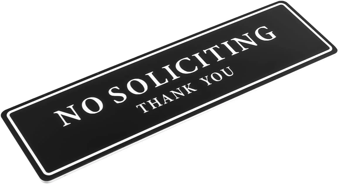 تابلو هشدار دهنده "عدم تماس تلفنی ناخواسته" Ieron، برچسب امنیتی اکریلیک، مناسب برای درب، پنجره و دیوار دفاتر