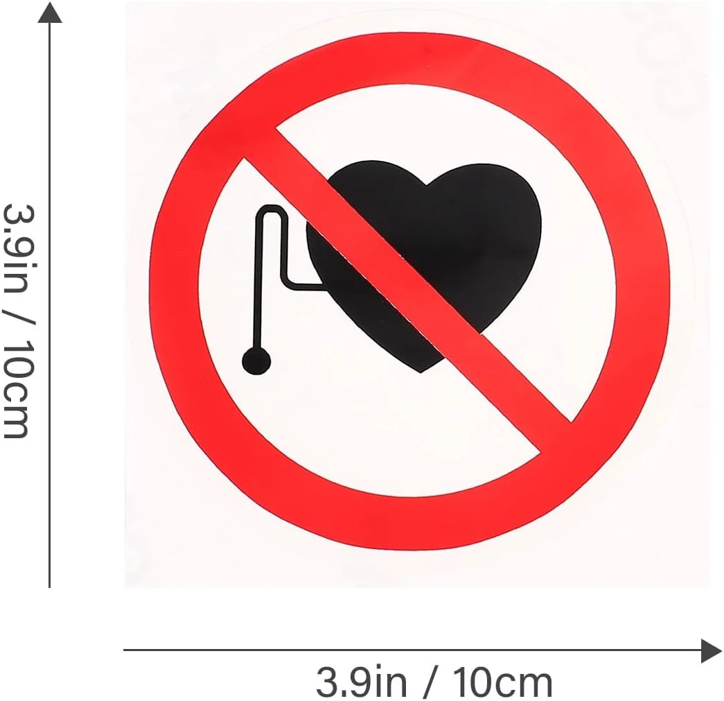 برچسب های هشدار دهنده GLEAVI، شامل 3 عدد برچسب ایمنی با مضمون "عدم استفاده از ضربان ساز". این برچسب ها برای احتیاط و هشدار در مورد استفاده از ضربان ساز طراحی شده اند و به صورت دایره ای شکل هستند.