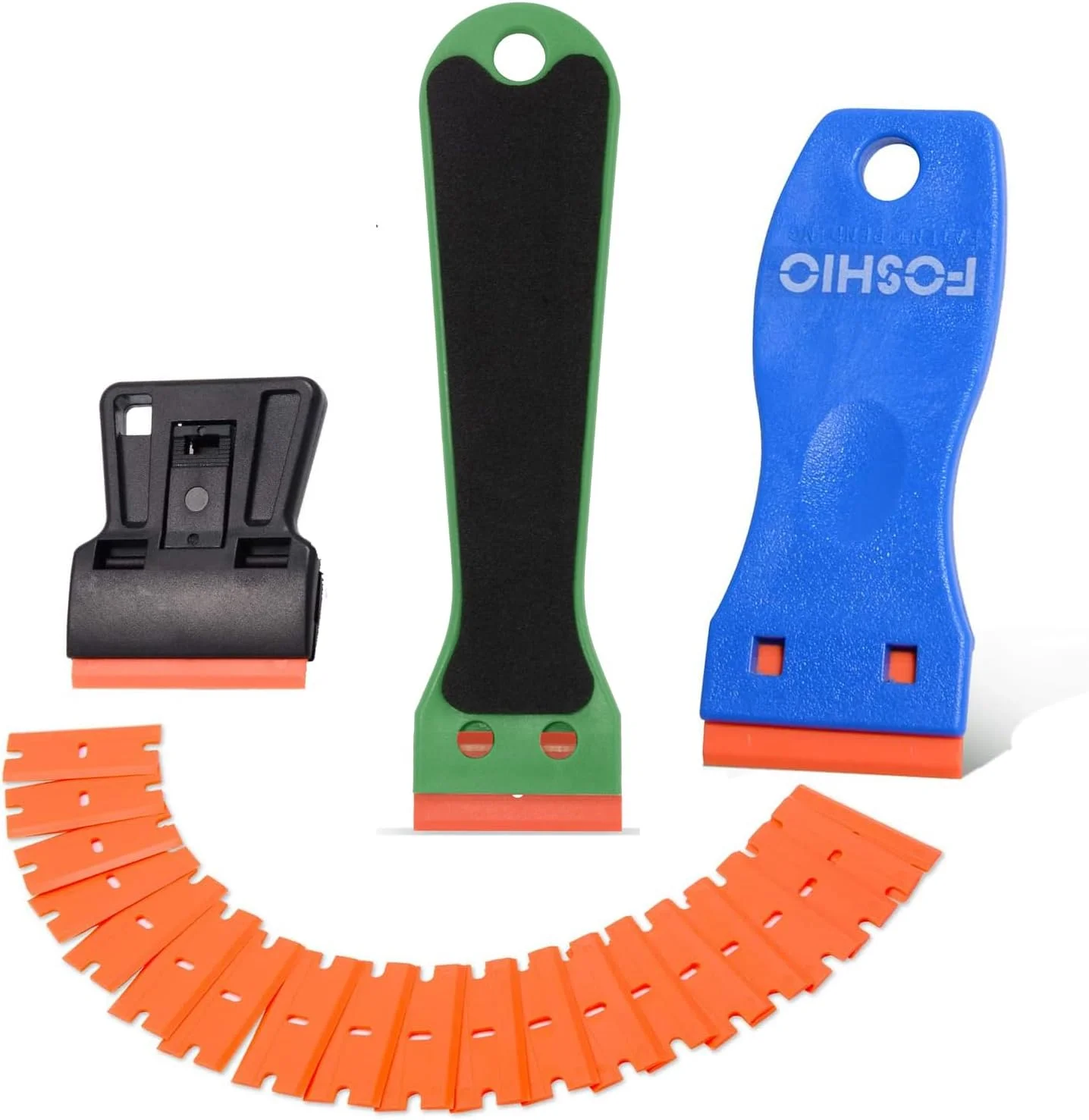 تیغ های پلاستیکی فوشیو 200 عددی، دو لبه، مناسب برای شیشه های ایمنی و پلاستیک، مناسب برای حذف برچسب ها، استیکرها، لیبل های چسبی و تمیز کردن شیشه تیغ های پلاستیکی فوشیو 200 عددی، دو لبه، مناسب برای شیشه های ایمنی و پلاستیک، مناسب برای حذف برچسب ها، استیکرها، لیبل های چسبی و تمیز کردن شیشه