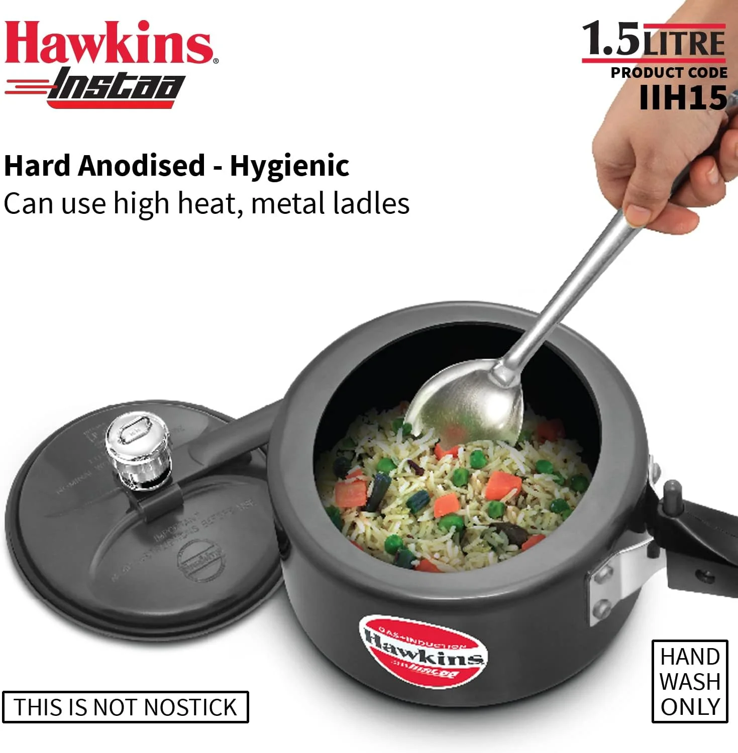 هاوکینز زودپز اینستا کوکر 1.5 لیتری مناسب برای اجاق های القایی