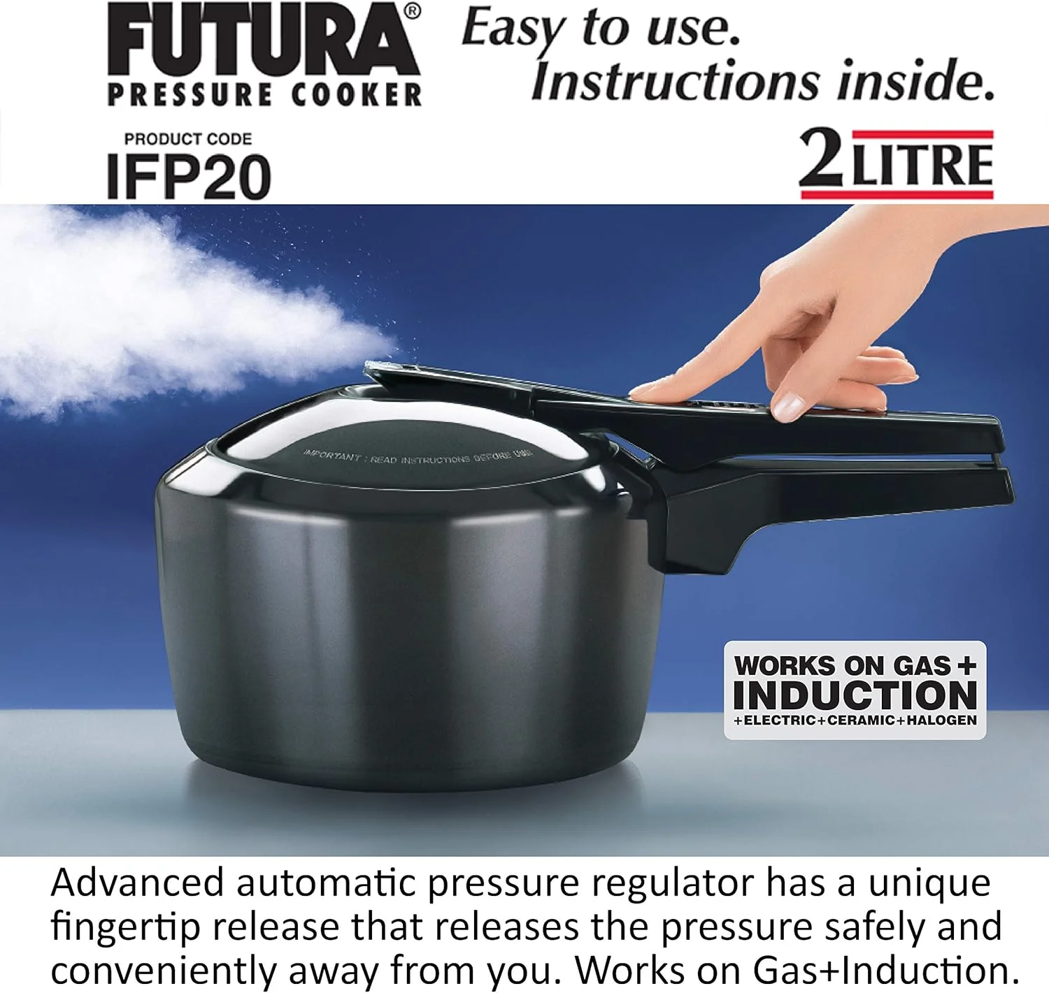 زودپز هاوکینز فوتورا 2 لیتری مناسب برای اجاق های القایی