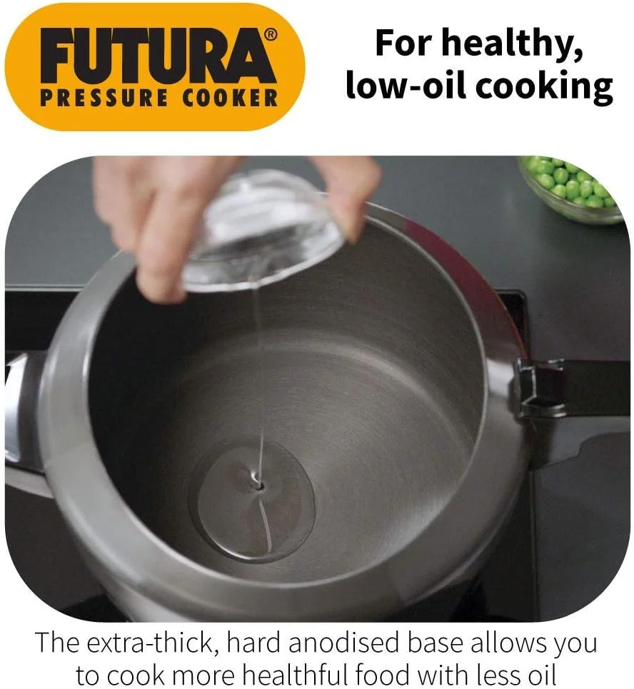 زودپز 3 لیتری هاوکینز فوتورا، زودپز درب داخلی آنودایز سخت، زودپز القایی، زودپز قابلمه ای، مشکی (IFP30)