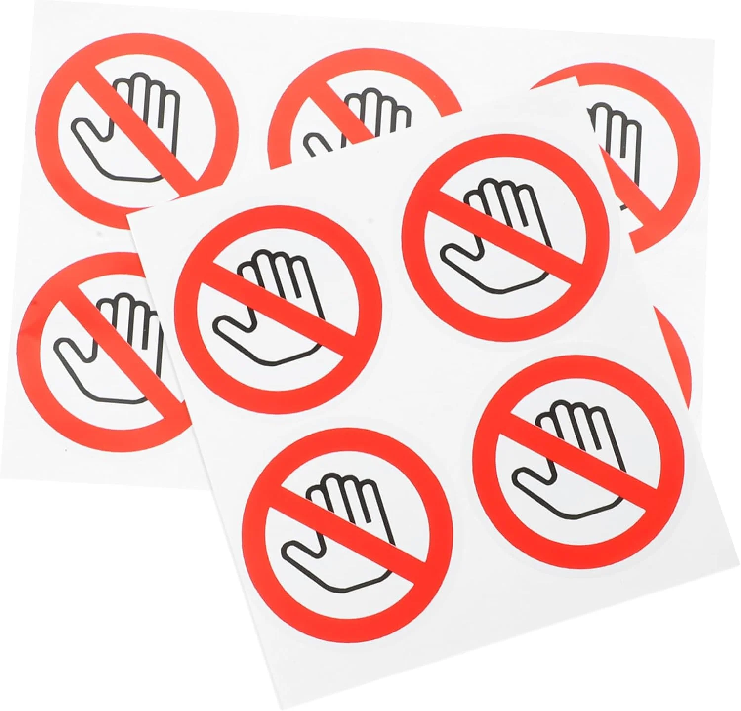 10 عدد برچسب ایمنی، برچسب های گرد Fjbiden برای خودرو، برچسب های هشدار دهنده، برچسب های احتیاطی ماشین ایمنی، علامت هشدار عدم استفاده از دست، برچسب عدم لمس