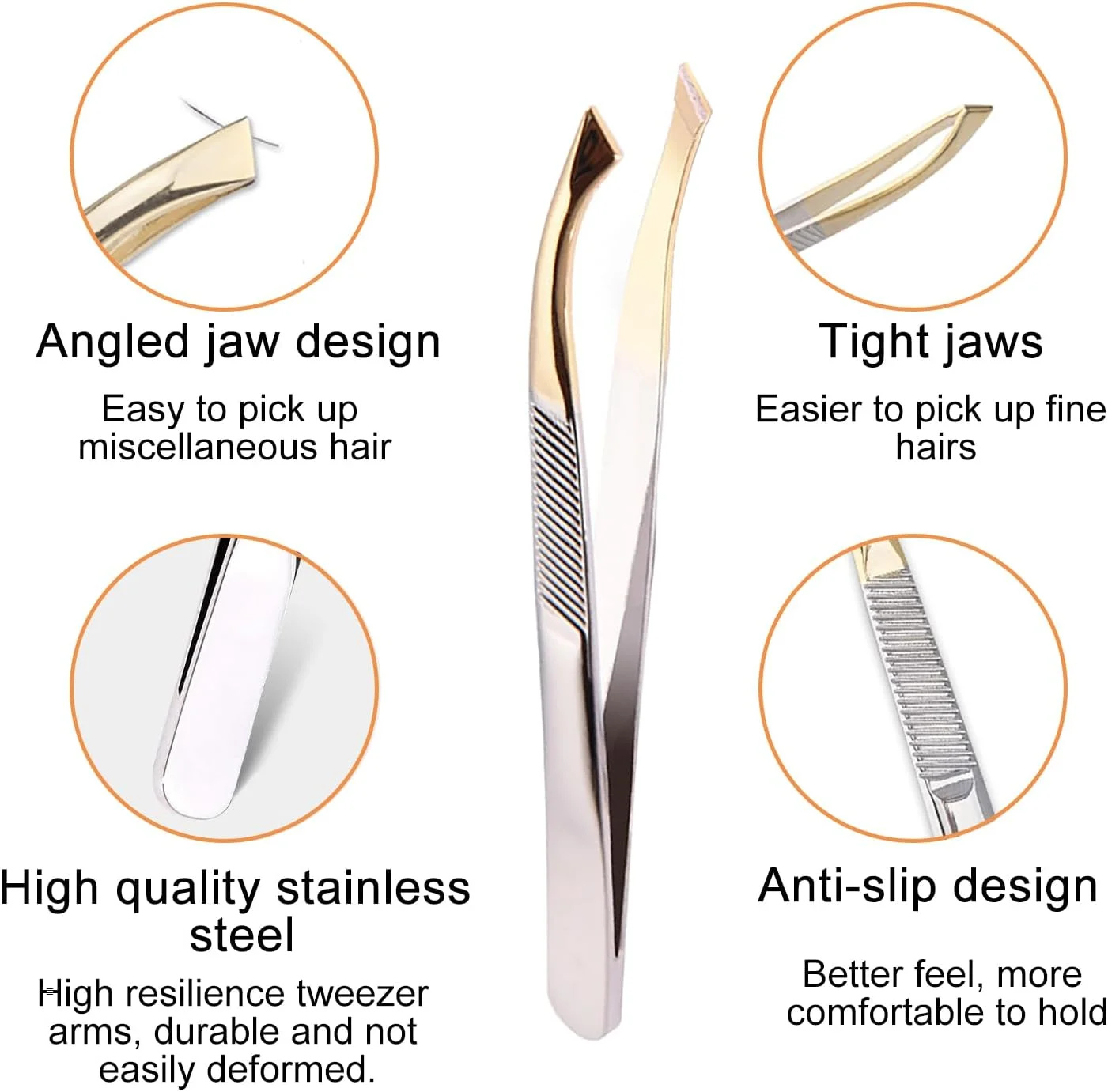 موچین لیوچانگ، موچین ابرو حرفه ای با دسته ضد لغزش، برای برداشتن ابرو، موهای ریش یا موهای کوچک برای مردان و زنان موچین لیوچانگ، موچین ابرو حرفه ای با دسته ضد لغزش، برای برداشتن ابرو، موهای ریش یا موهای کوچک برای مردان و زنان