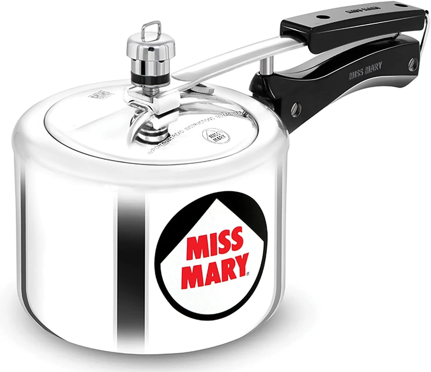 زودپز آلومینیومی هاوکینز مدل Miss Mary با ظرفیت 2 لیتر، زودپز درب داخلی کوچک، نقره ای (Mm20)