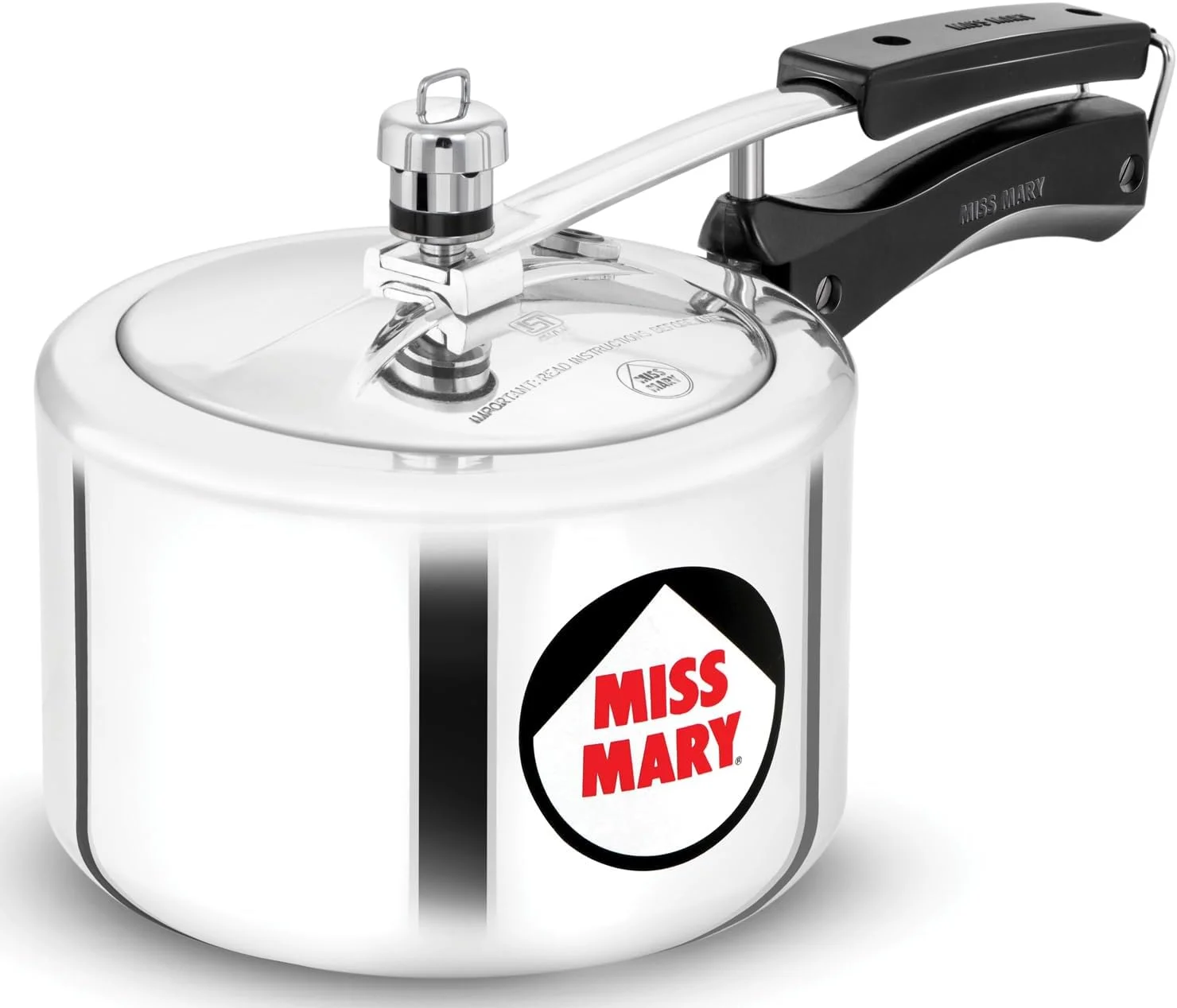 زودپز آلومینیومی هاوکینز مدل Miss Mary با ظرفیت 2.5 لیتر، درب داخلی، نقره ای (Mm25)، 2.5 لیتر
