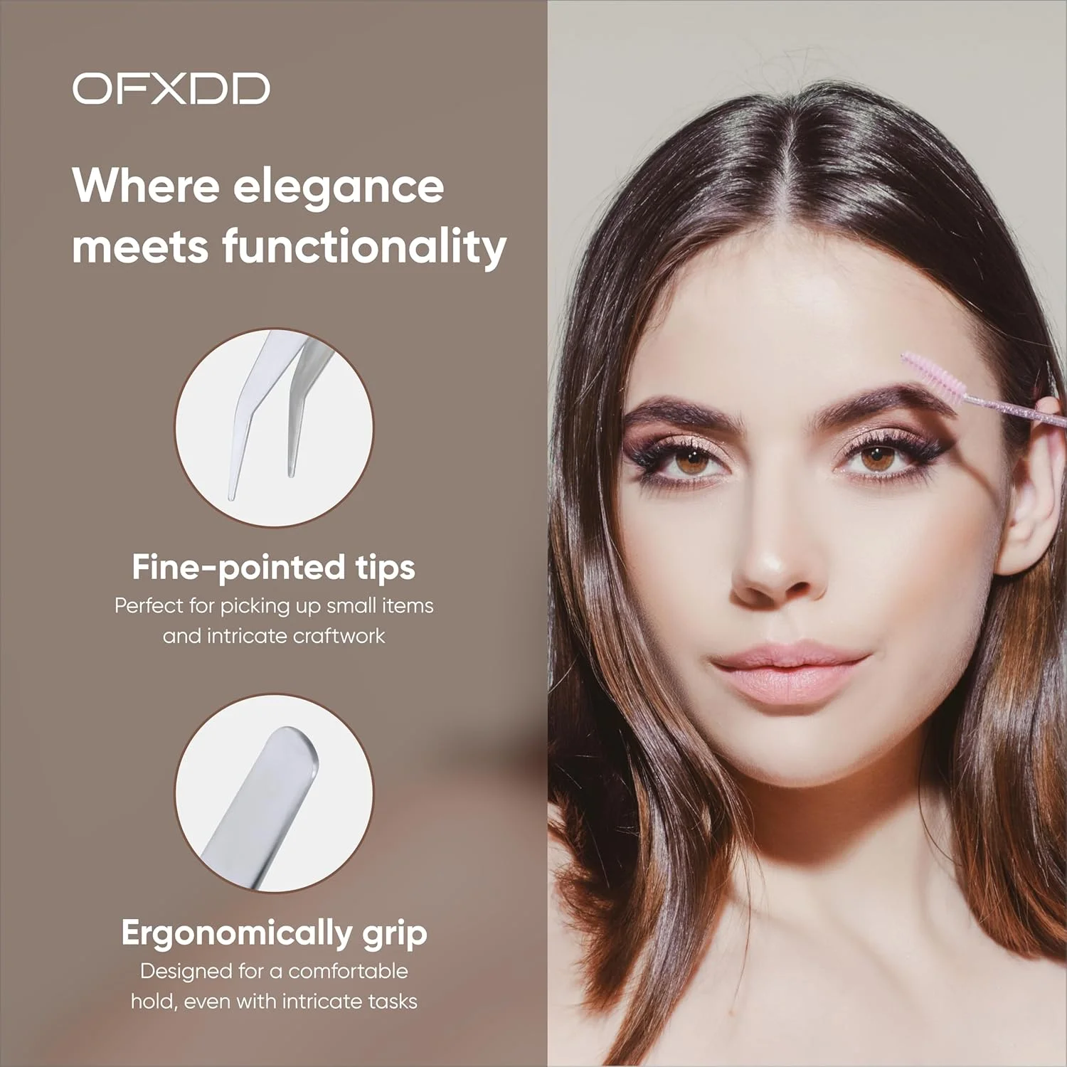 موچین OFXDD برای صنایع دستی 10 سانتی متر - موچین موهای زیر پوستی با فولاد ضد زنگ - موچین دقیق برای برداشتن ابرو، خمیده - موچین نوک تیز برای تراشه موچین OFXDD برای صنایع دستی 10 سانتی متر - موچین موهای زیر پوستی با فولاد ضد زنگ - موچین دقیق برای برداشتن ابرو، خمیده - موچین نوک تیز برای تراشه