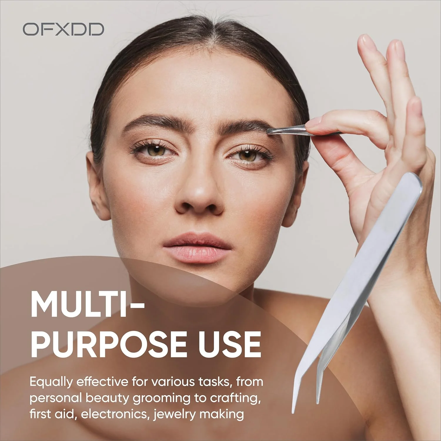 موچین OFXDD برای صنایع دستی 10 سانتی متر - موچین موهای زیر پوستی با فولاد ضد زنگ - موچین دقیق برای برداشتن ابرو، خمیده - موچین نوک تیز برای تراشه موچین OFXDD برای صنایع دستی 10 سانتی متر - موچین موهای زیر پوستی با فولاد ضد زنگ - موچین دقیق برای برداشتن ابرو، خمیده - موچین نوک تیز برای تراشه