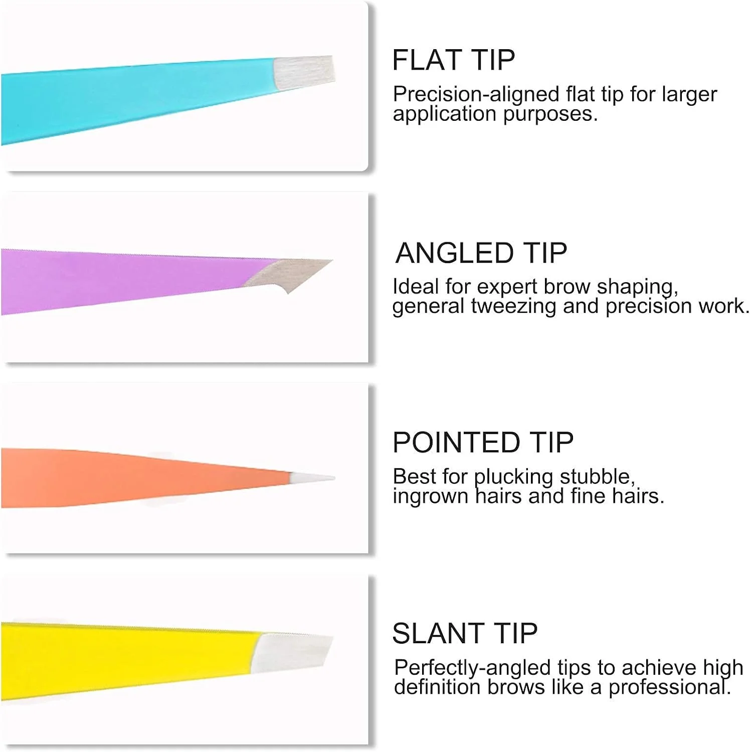 ست موچین استیل ضد زنگ حرفه ای SHZDMH، ست موچین ابرو دقیق برای از بین بردن موهای زیر پوستی، اکستنشن مژه، موچین های کندن با کیف چرمی برای هدیه بانوان ست موچین استیل ضد زنگ حرفه ای SHZDMH، ست موچین ابرو دقیق برای از بین بردن موهای زیر پوستی، اکستنشن مژه، موچین های کندن با کیف چرمی برای هدیه بانوان