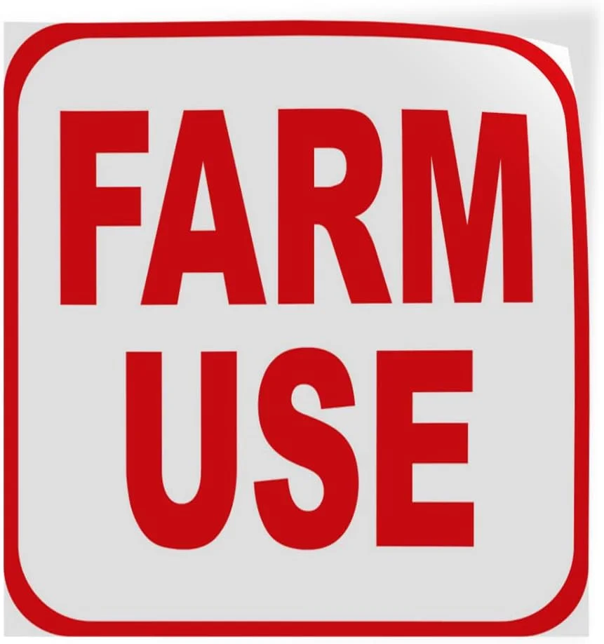 استیکرهای وینیل مربع شکل صنعتی Fastasticdeals، علامت استفاده در مزرعه، علامت ایمنی صنعتی، فقط طراحی برچسب، 10x10 اینچ، فقط طراحی