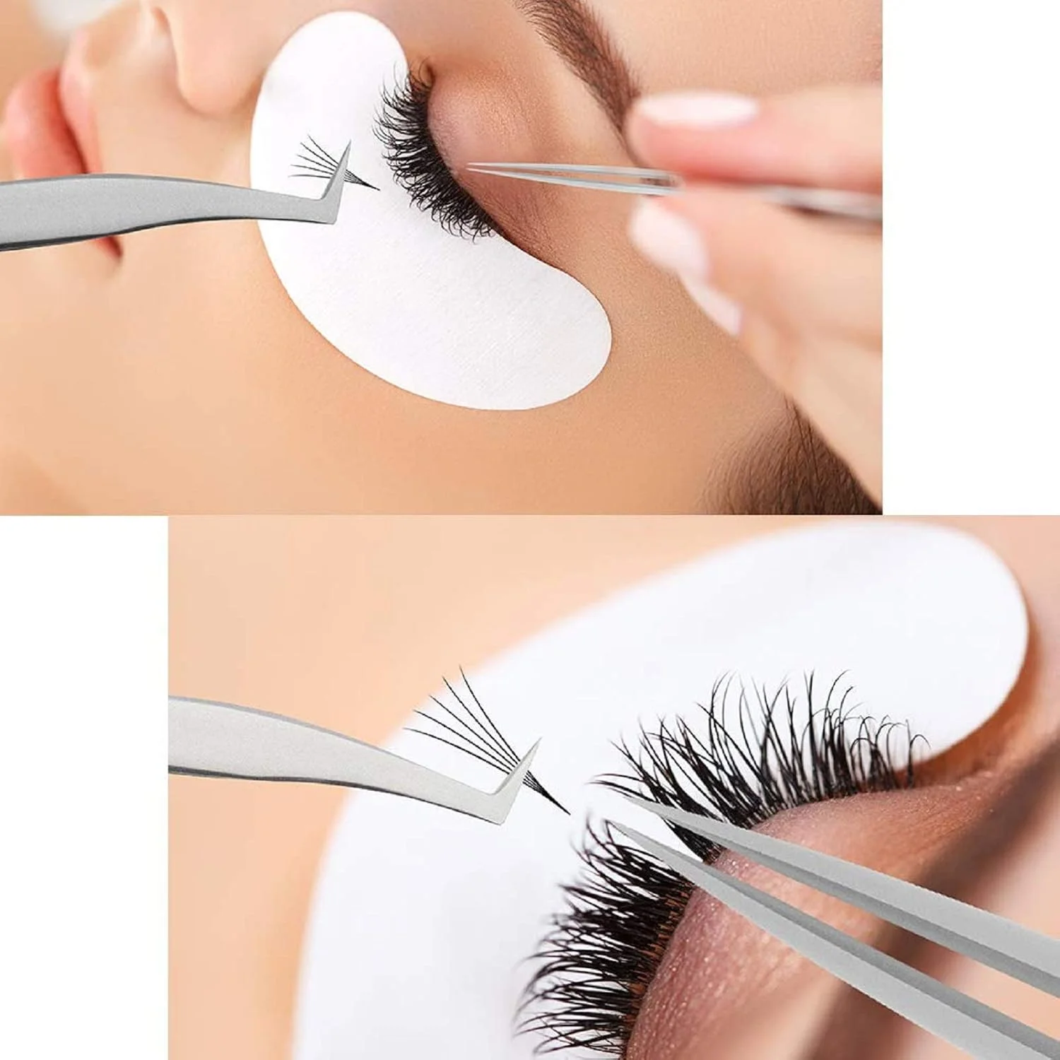 ست موچین اکستنشن مژه SHZDMH، ابزار اپلیکاتور مژه، موچین های نوک تیز خمیده و مستقیم برای اکستنشن مژه ست موچین اکستنشن مژه SHZDMH، ابزار اپلیکاتور مژه، موچین های نوک تیز خمیده و مستقیم برای اکستنشن مژه