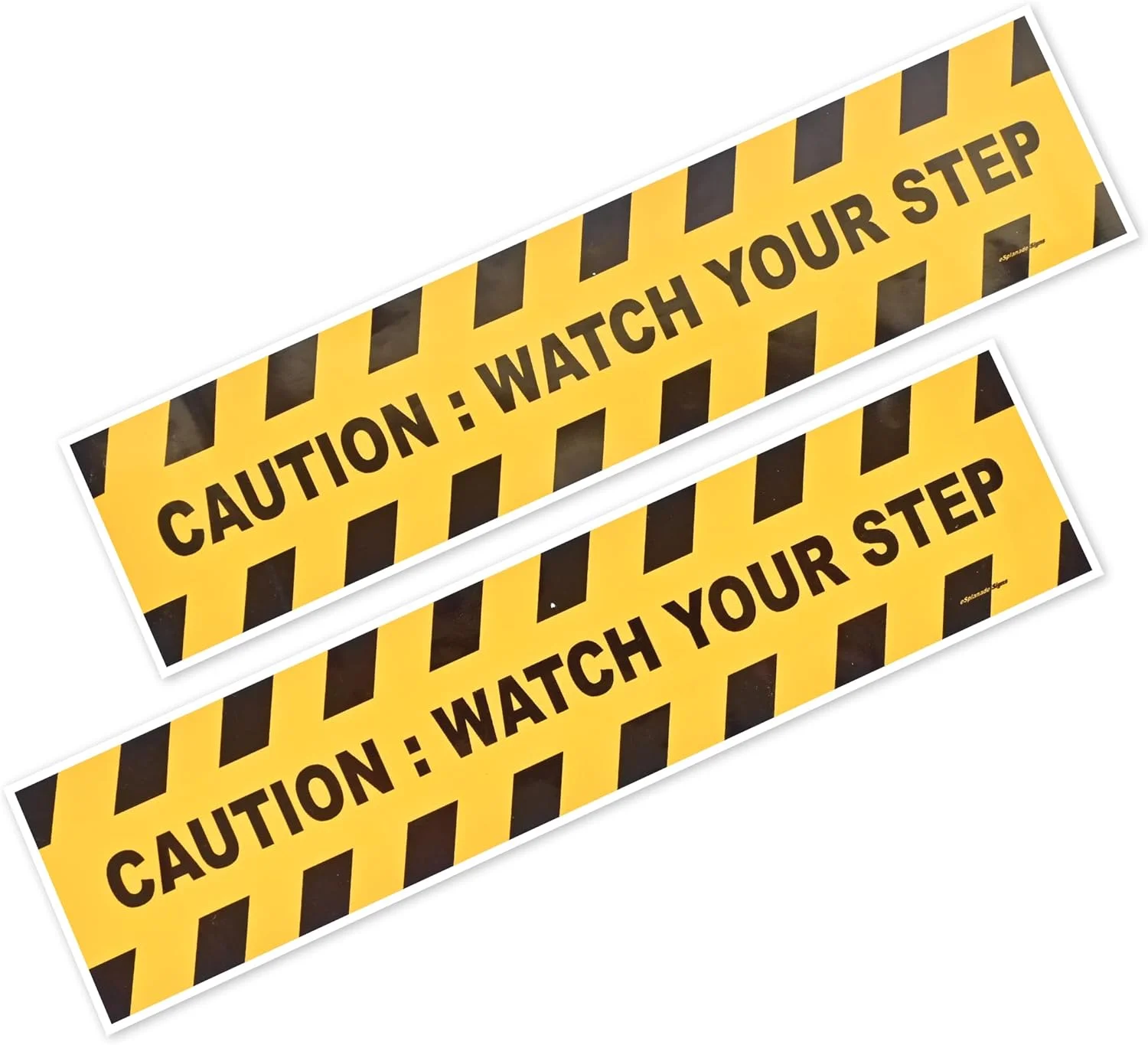 eSplanade بسته 2 عددی 35x8 سانتی متر - برچسب احتیاط مراقب پله باشید - وینیل خود چسب پشت