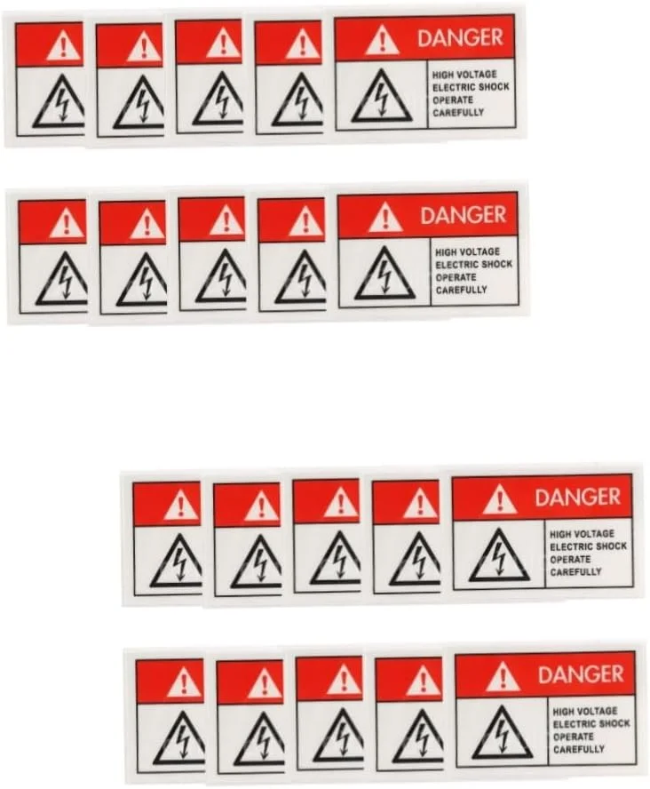 20 عدد برچسب پانل الکتریکی، برچسب های چسبی علامت، برچسب های قرمز، علامت ایمنی، برچسب هشدار دهنده، برچسب هشدار دهنده چسبی، جعبه قطع کننده، جعبه برق، تجهیزات لمسی