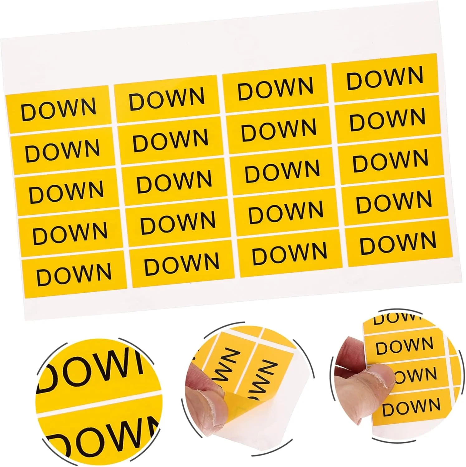 80 عدد برچسب دکمه کارخانه ای نام هتل برچسب پایین دستگاه برقی علامت احتیاط برچسب برگردان برچسب های خانگی محل عمومی تجهیزات زرد رنگ ایمنی برچسب های چسبی لوازم خانگی