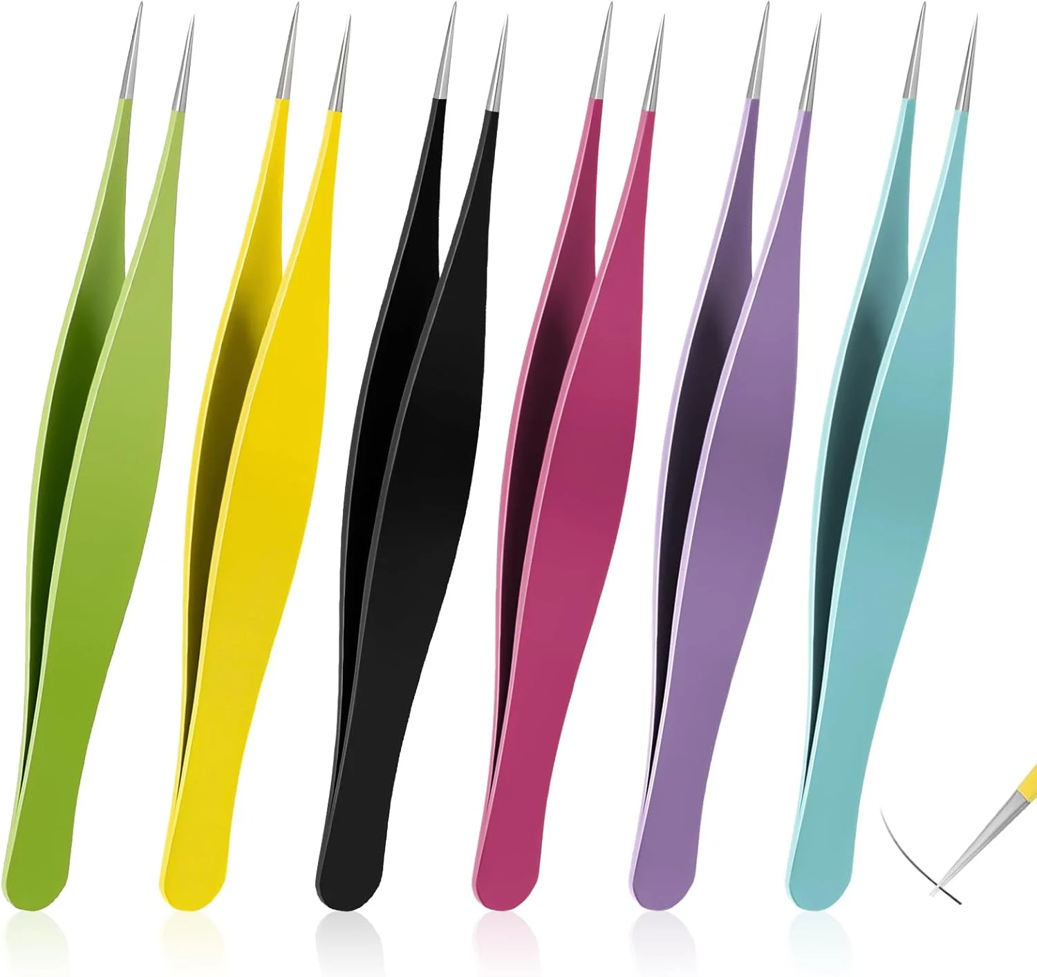 ست 6 عددی موچین نوک تیز سالبسور، موچین موهای زیر پوستی، موچین سوزنی، موچین دقیق با نوک ظریف، ابزار حذف جوش سر سیاه استیل برای بینی، موهای صورت و ابرو ست 6 عددی موچین نوک تیز سالبسور، موچین موهای زیر پوستی، موچین سوزنی، موچین دقیق با نوک ظریف، ابزار حذف جوش سر سیاه استیل برای بینی، موهای صورت و ابرو