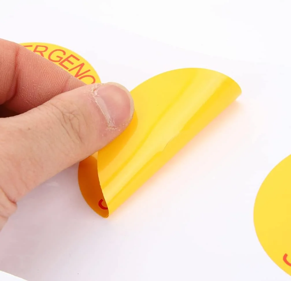 برچسب علامت توقف اضطراری تجهیزات، بسته 10 عددی، برچسب هشدار احتیاطی اضطراری، برچسب ایمنی علامت توقف اضطراری