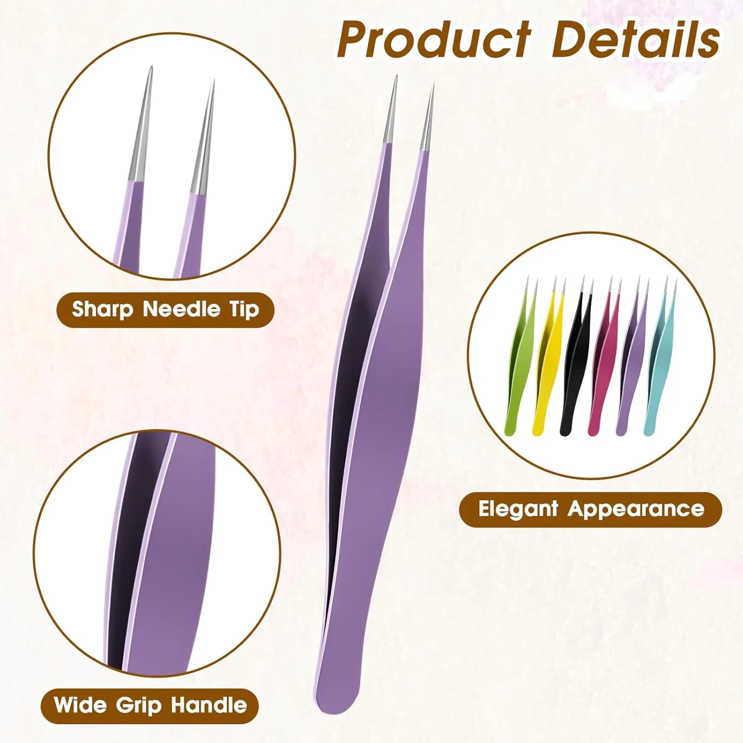 ست 6 عددی موچین نوک تیز سالبسور، موچین موهای زیر پوستی، موچین سوزنی، موچین دقیق با نوک ظریف، ابزار حذف جوش سر سیاه استیل برای بینی، موهای صورت و ابرو ست 6 عددی موچین نوک تیز سالبسور، موچین موهای زیر پوستی، موچین سوزنی، موچین دقیق با نوک ظریف، ابزار حذف جوش سر سیاه استیل برای بینی، موهای صورت و ابرو