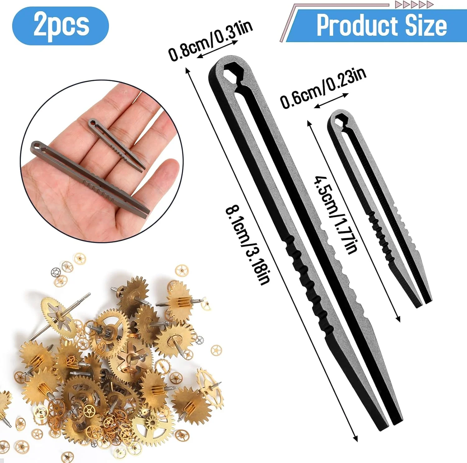 KALIONE 2 عدد موچین مینی تیتانیومی، موچین مسافرتی آلیاژی EDC قابل حمل، ابزار و گجت های کوچک EDC (مشکی) KALIONE 2 عدد موچین مینی تیتانیومی، موچین مسافرتی آلیاژی EDC قابل حمل، ابزار و گجت های کوچک EDC (مشکی)