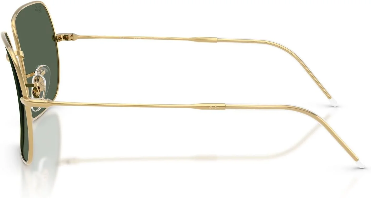 عینک آفتابی زنانه ری-بن مدل RBR0104S Square 1971 Reverse، طلایی/سبز تیره، 56 میلی‌متر