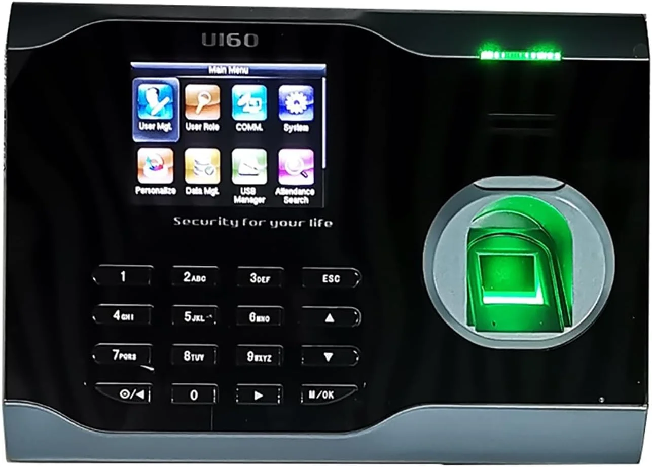 دستگاه حضور و غیاب اثر انگشتی WERTYFF مدل U160 WiFi، سیستم حضور و غیاب بیومتریک اثر انگشت، مدیریت حضور و غیاب کارمندان، دستگاه الکترونیکی پانچ اتوماتیک ورود و خروج، کاربری آسان (U160-