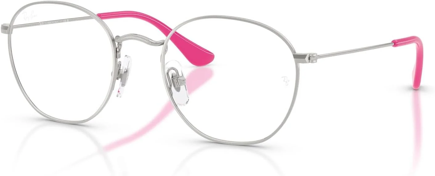 فریم عینک طبی گرد Ray-Ban RY9572V Rob، نقره ای/لنز دمو، 48 میلی متر