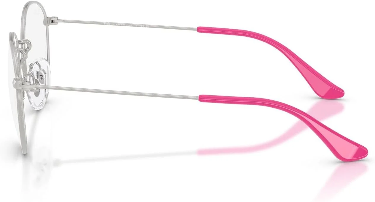 فریم عینک طبی گرد Ray-Ban RY9572V Rob، نقره ای/لنز دمو، 48 میلی متر