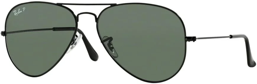 عینک آفتابی خلبانی پلاریزه Ray-Ban RB3025 (فریم مشکی/لنز سبز پلاریزه 002/58، 58)
