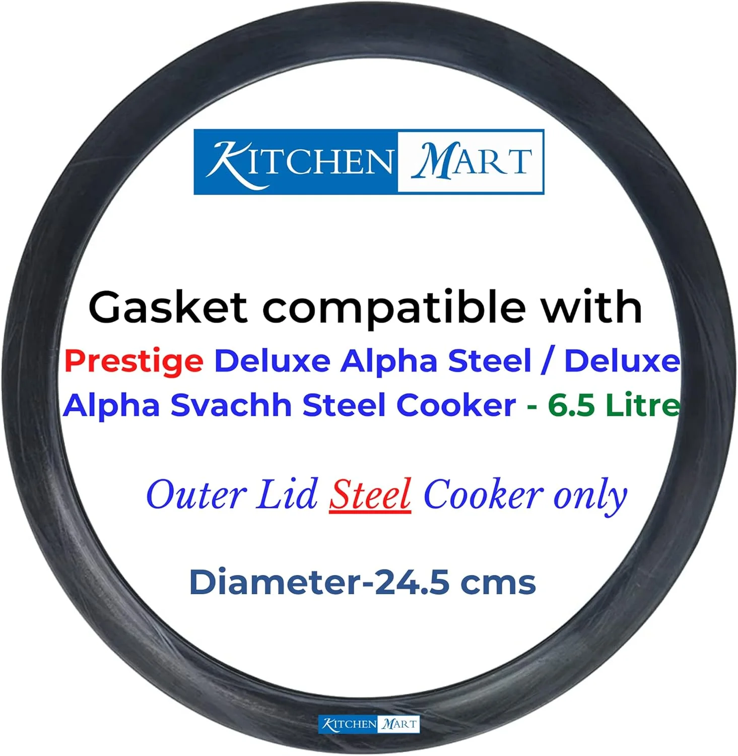 واشر Kitchen Mart سازگار با زودپز استیل پرستیژ دلوکس آلفا/دلوکس آلفا سواچ (6.5 لیتر)