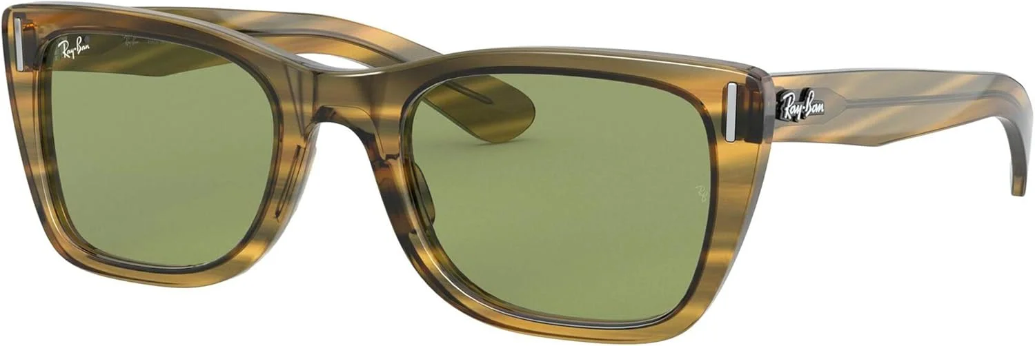 عینک آفتابی унисекс Ray-Ban Caribbean، لاک پشتی/سبز کلاسیک، خاکستری/سبز، 0Rb2248، 0Rb2248-13134E-52، 52