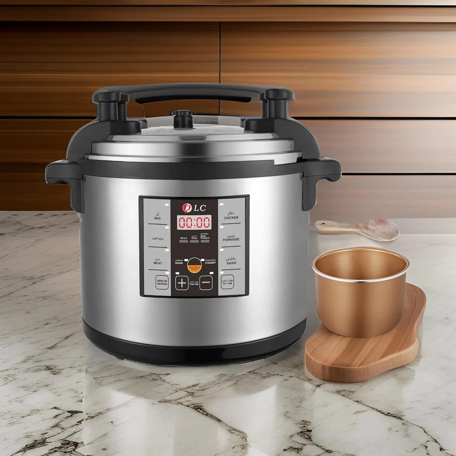 زودپز برقی 15 لیتری 1900 وات DLC-38910-15 نقره ای/مشکی