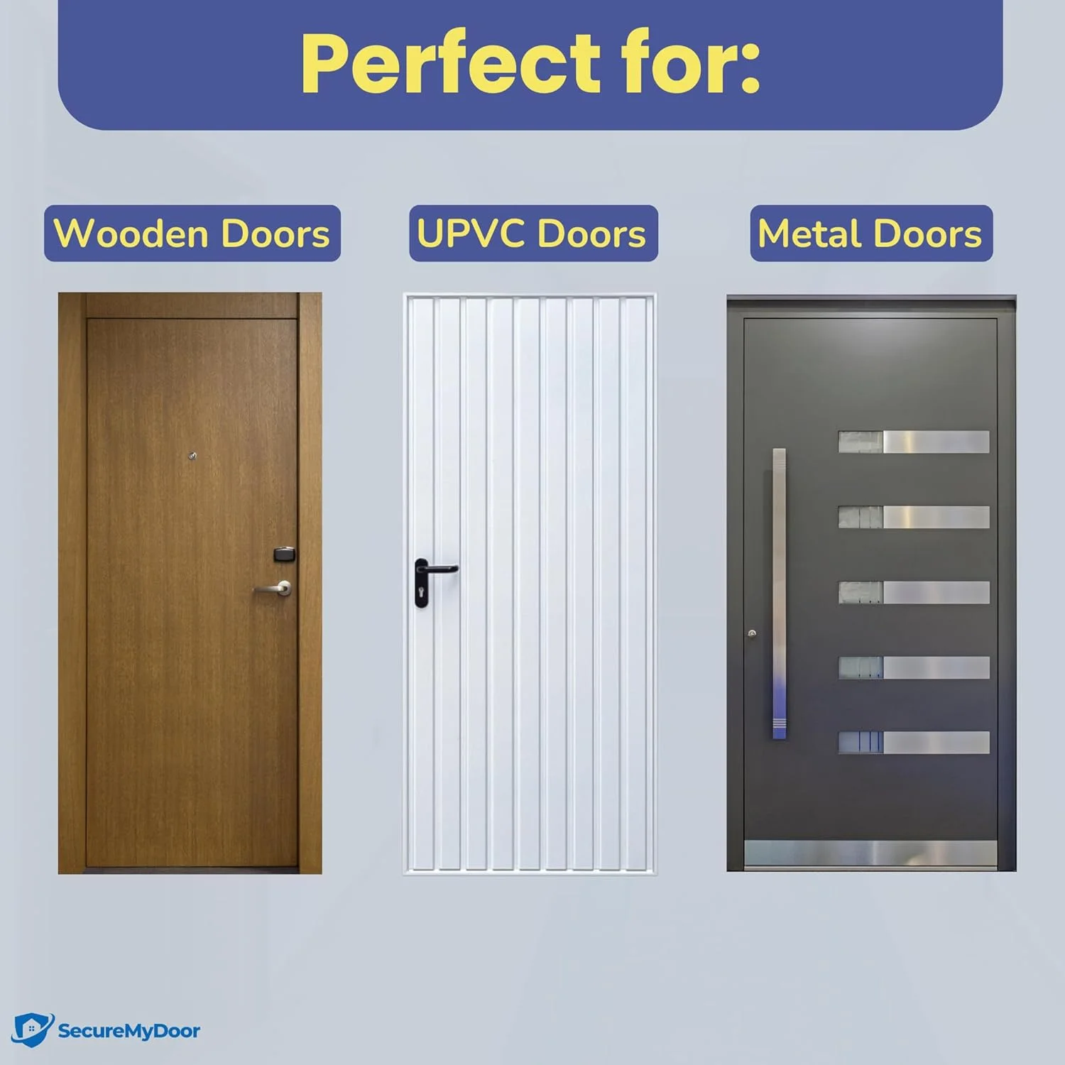 SecureMyDoor - کیت کامل ورودی درب | سیستم امنیتی داخلی با قفل مغناطیسی الکتریکی Maglock، کارتخوان مجاورتی و جاسوئیچی RFID | ایده آل برای کنترل دسترسی درب تجاری و مسکونی