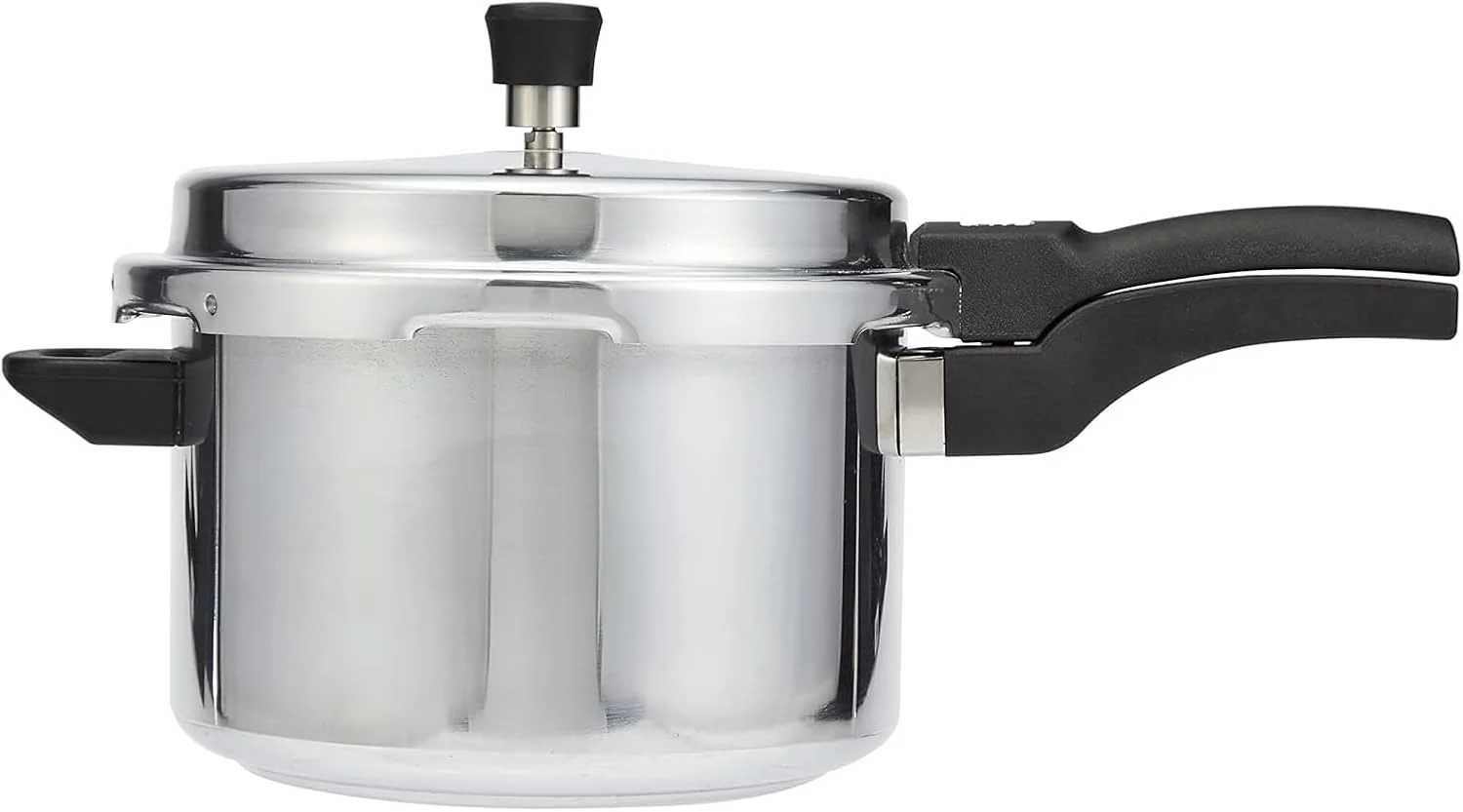 زودپز آلومینیومی بیسبل 7.5 لیتری | سازگار با اجاق گاز و القایی | قابلمه آشپزخانه بادوام، پخت سریع و کارآمد - نقره ای، BB1697