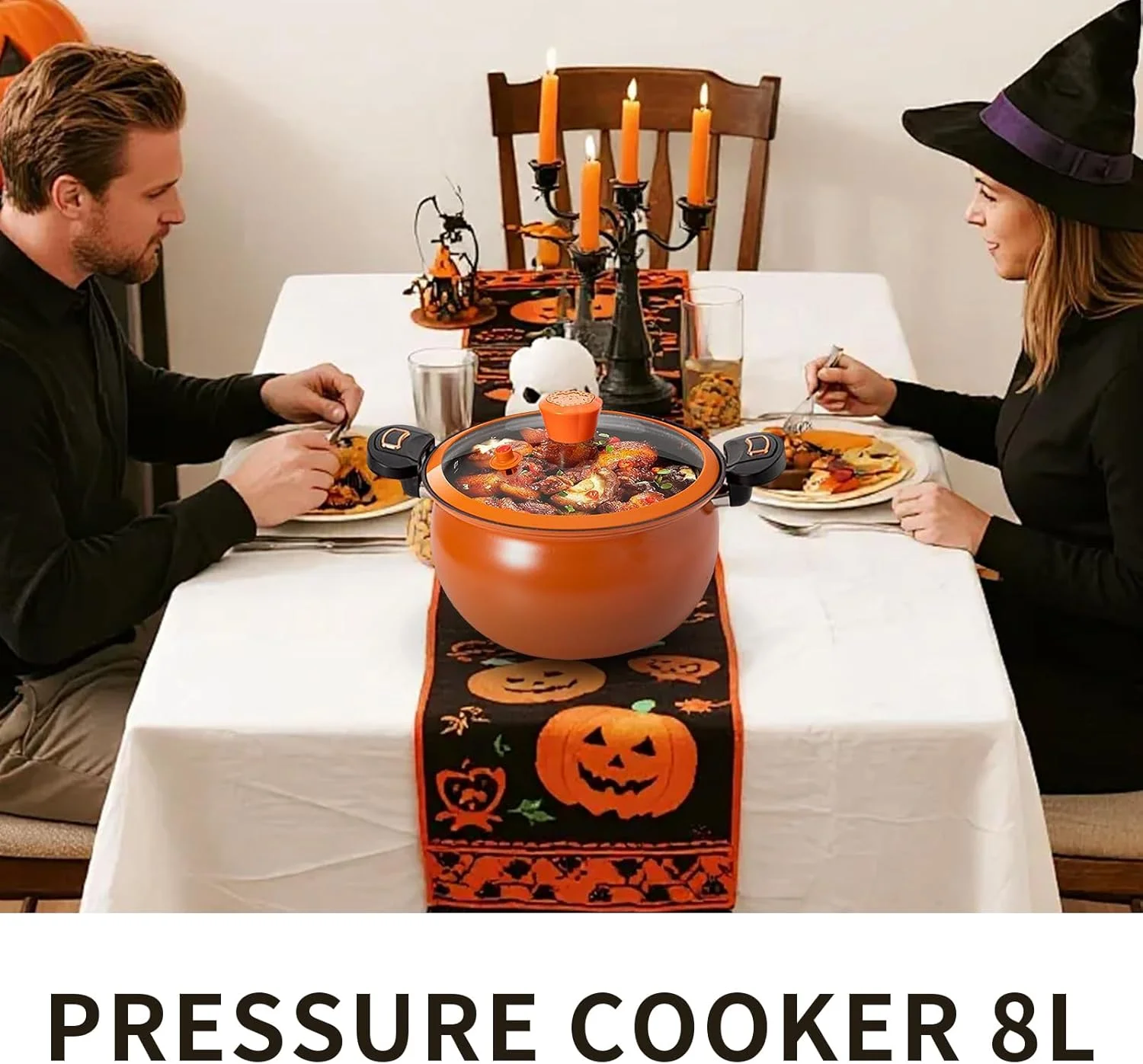 زودپز، ظروف پخت و پز سریع | زودپز نچسب با حرارت دهی سریع به همراه درب شیشه ای برای پخت و پز، جوشاندن، خورشت و سوپ در آشپزخانه منزل