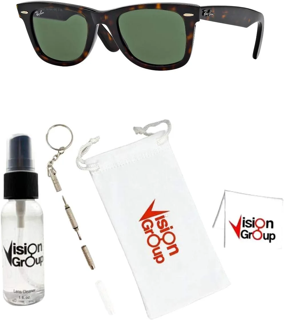 عینک آفتابی ری بن RB2140 مدل Wayfarer اصلی به همراه بسته لوازم جانبی Vision Group