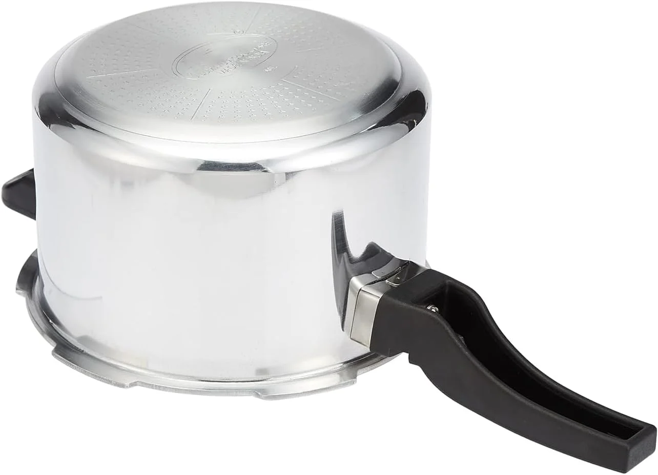 زودپز آلومینیومی 5 لیتری Bisbell | سازگار با اجاق گاز و القایی | زودپز بادوام با درب بیرونی نقره ای برای آشپزخانه منزل، BB1696