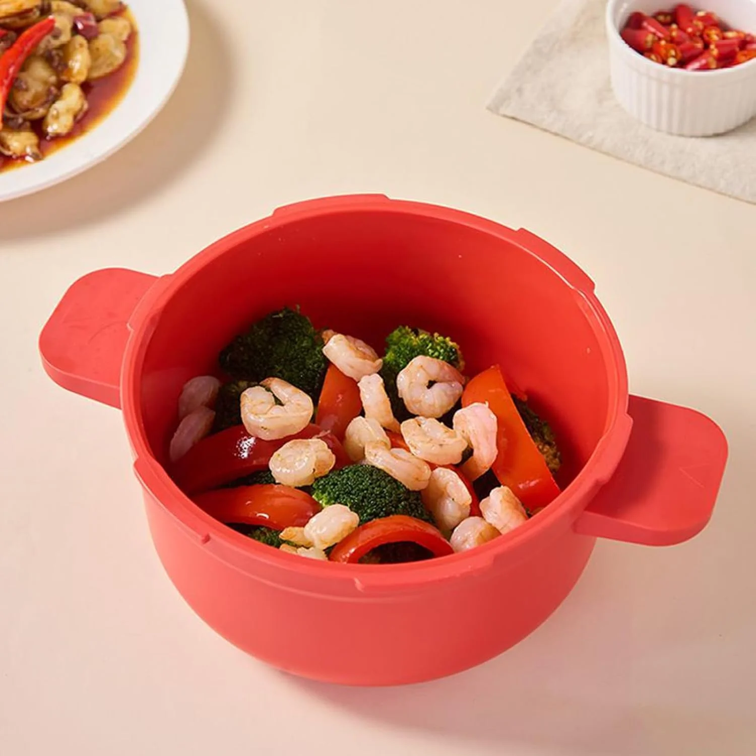 زودپز مایکروویو | قابلمه بخارپز سبزیجات مایکروویو، ابزار پخت و پز سریع چند منظوره 2.3 لیتری برای خوابگاه، محل کار، آشپزخانه دانشگاه، پخت صبحانه، پخت و پز خانگی، مسافرت، ناهار و شام